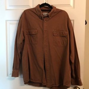 Brown Carhart Long sleeve button down